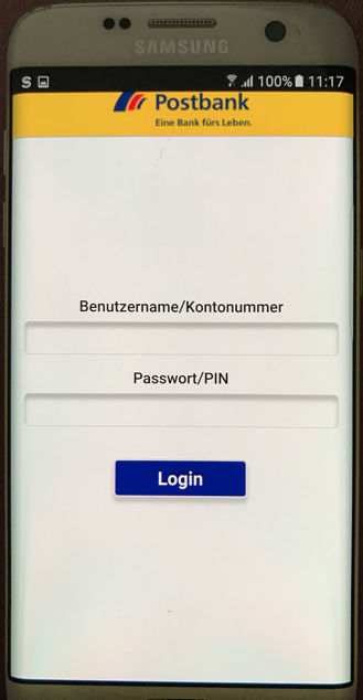 Overlay for Postbank Finanzassistent